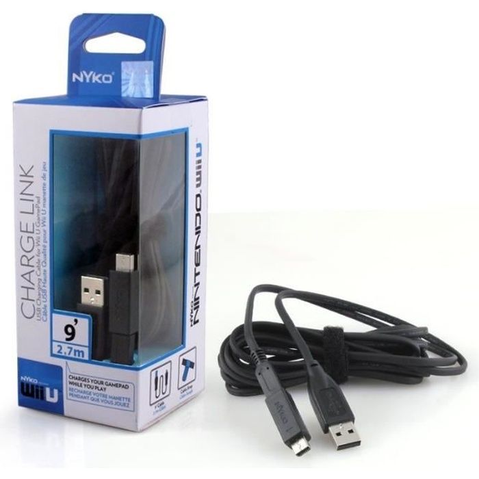 (Nyko) Câble de Chargement Recharge USB 2,7 mètres Pour de Jeux