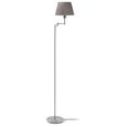 LAMPADAIRE  BRICE Lampadaire taupe pied métal chromé