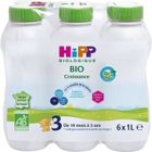 LAIT BEBE HIPP Bio Bouteille Croissance 6x1L - Dès 10 mois