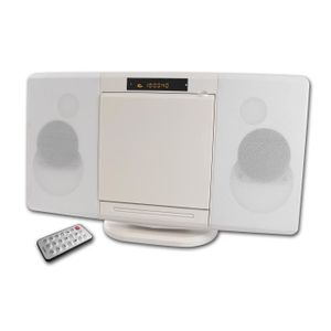 INOVALLEY CH04CD Chaîne HiFi verticale Lecteur CD Blanche