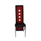  lot de 6 Chaises Florence noir et rouge