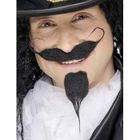 MASQUE-MAQUILLAGE-ACCESSOIRE VISAGE Moustache Mousquetaire Noire