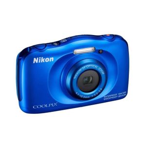 NIKON COOLPIX W100 - Appareil photo numérique compact - Résolution de 13,2Mp - Vidéo Full HD - Etanche jusqu'? 10m - Bleu