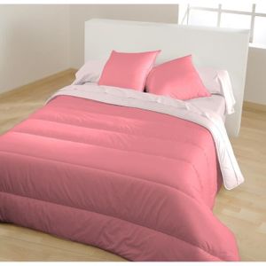 BLEU CALIN Couette 400 gr/m? bicolore 140x200 cm goyave et blush