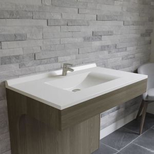 CREAZUR Plan simple vasque Blanc 90cm