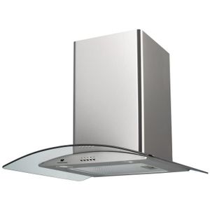 CONTINENTAL EDISON HDG60IV - Hotte décorative murale - Evacuation - 650m3-h - 3 vitesses - L60cm - Inox