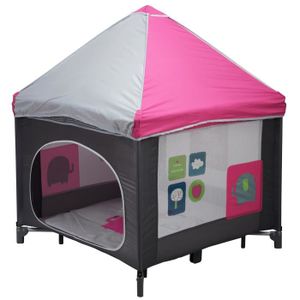 BAMBISOL Parc Pliant Cabane Rose