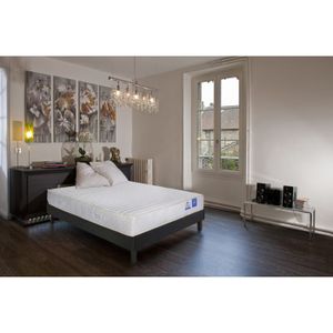 BENOIST Ensemble matelas + sommier 160x200 cm - Latex - Equilibré - 75kg/m? - 2 personnes