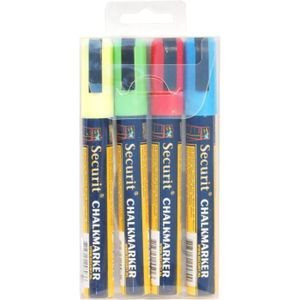 Lot de 4 feutres craie coloris assortis