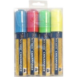 Lot de 4 feutres craie grand, coloris assortis