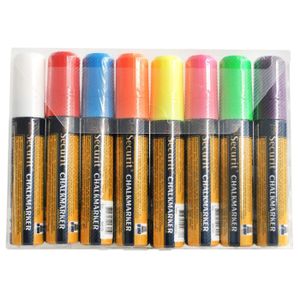 Lot de 8 feutres craie, coloris assortis