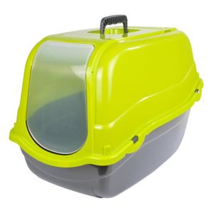 Maison de toilette + couvercle - 57x39xH41 cm - Vert anis - Pour chat