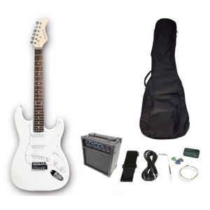 Pack guitare électrique adulte blanc