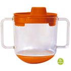 VAISSELLE BEBE  PLASTOREX Tasse anti-fuite Orange