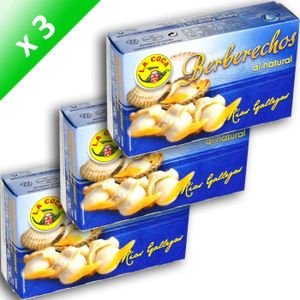 AUTRE CONSERVE POISSON Lot de 3 Coques au naturel 115gr