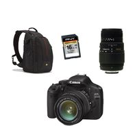 APPAREIL PHOTO NUMERIQUE Reflex CANON EOS 550D+18-55mm+70-300mm+SD+sac