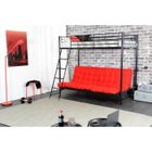SOMMIER ET MATELAS  MEZZACLIC Lit 90 et 140 + 1 Matelas Futon Rouge