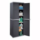 MEUBLE ETAGERE ALLIBERT UTILITY Armoire haute anthracite