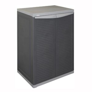 ALLIBERT Armoire basse de rangement gris anthracit