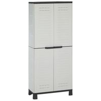 MEUBLE A CHAUSSURES ALLIBERT AirSpire Armoire haute gris/noir