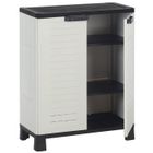 MEUBLE A CHAUSSURES ALLIBERT AirSpire Armoire basse gris/noir