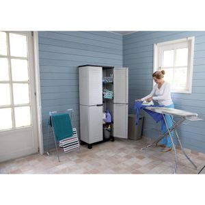 ALLIBERT AirSpire Armoire haute gris/noir