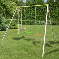 TRIGANO Portique métal 2,20 m 3 agrès TRIGANO Portique métal 2,20 m 3 agrès
