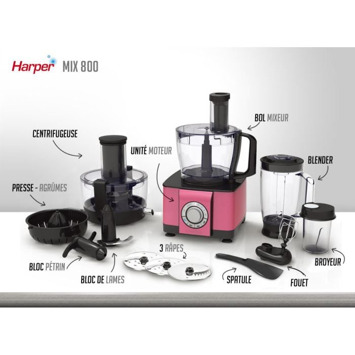 HARPER MIX800 Rose Achat / Vente robot multifonctions