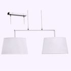 LUSTRE - SUSPENSION - PLAFONNIER LUSTRE 2L ANDRIA CHROME/BLANC