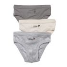  PETIT BATEAU Lot de 3 Slips Gris