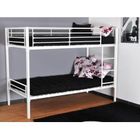 SOMMIER ET MATELAS  LEO Lits superposés 90 x 190cm blancs