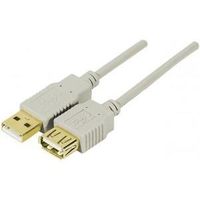 CABLE ET CONNECTIQUE POUR PERIPHERIQUE RALLONGE USB CERTIFIEE 2.0 TYPE A M/F 2M