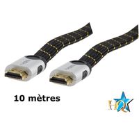 CABLE AUDIO VIDEO Nedis Câble HDMI Plat 10 m HQ avec fiches métalliq