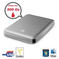 DISQUE DUR EXTERNE Seagate Goflex Pro Mac 2,5 Silver 500 Go