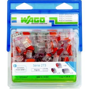 WAGO Pack 100 bornes 273 2-3 et 5