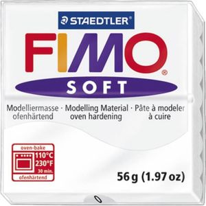 STAEDTLER Pâte ? modeler ? cuire Fimo Soft bloc 56 g blanc