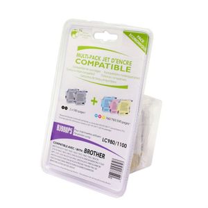 CARTOUCHE IMPRIMANTE Pack 5 cartouches compatibles Brother LC980/1100
