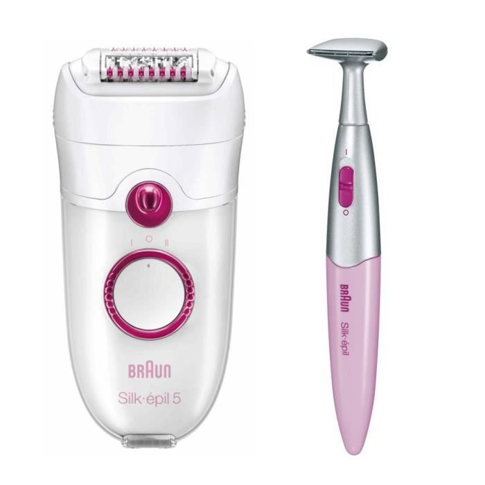 BRAUN épilateur Silk Epil 5 5185 +Tondeuse bikini Achat / Vente