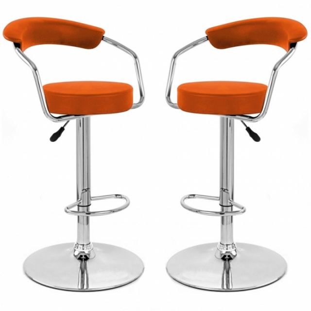 Tabouret de bar Claudia Orange  Lot de 2 Mooviin