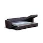  CANAPE D ANGLE DESIGN EN TISSU NOIR LEO