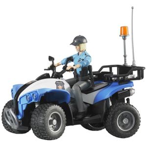 BRUDER - Quad police avec policiere et accessoires