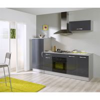 CUISINE COMPLETE BAHIA Cuisine complète 240 cm gris anthracite