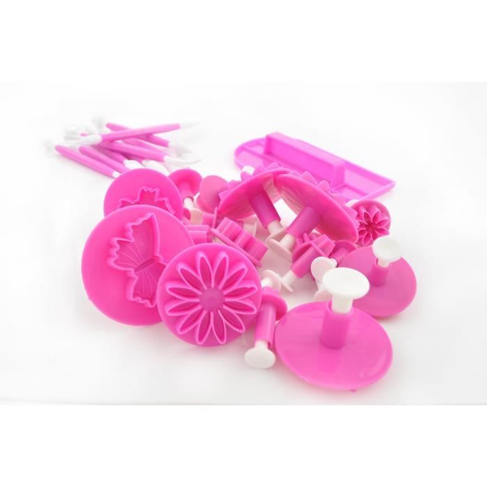 SUGAR KIT - SET DECOUPE PATE A SUCRE X30 - ROSE - Achat / Vente emporte