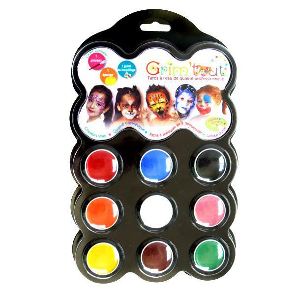 Maquillage Palette 9 couleurs : Carnaval
