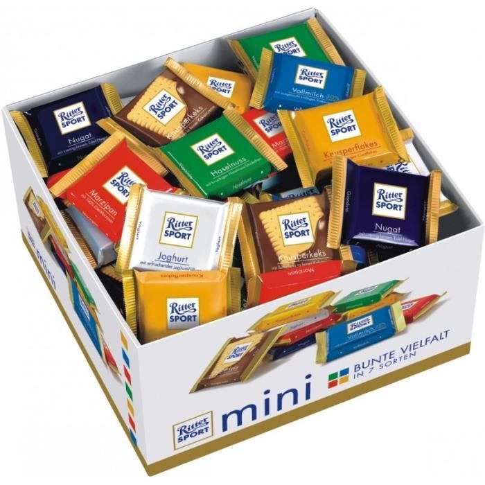 Ritter Sport Mini, chocolat, 84 pièces Achat / Vente confiserie de