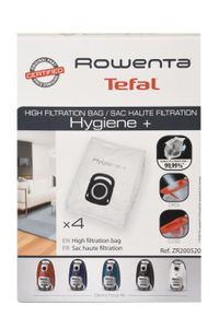 Sacs microfibre Hygi?ne+ 4A Aspirateur Silence Force Rowenta/Tefal (ZR200520)