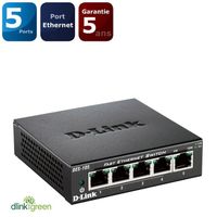 SWITCH - HUB ETHERNET - INJECTEUR D-Link Switch 5 ports 10/100mbps Boitier Métal