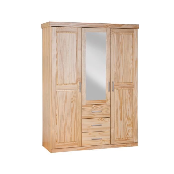 Cali Armoire 3 portes 1 miroir Achat / Vente armoire de chambre Cali Armoire 3 portes 1 m