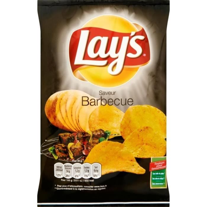 Lays Chips saveur barbecue 45g Achat / Vente chips Lays Chips saveur