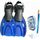 AQUATICA Set Palmes Reglables + Masque + Tuba